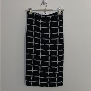 ASOS || black and white bodycon skirt